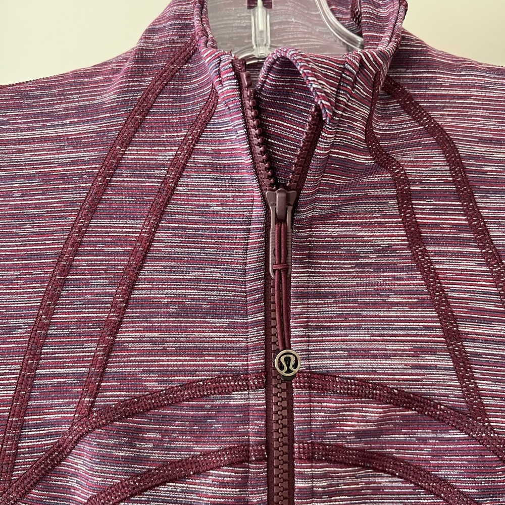Lululemon Burgundy and Striped Jacket